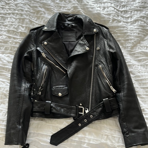 Jackets & Blazers - All Saints Leather Jacket